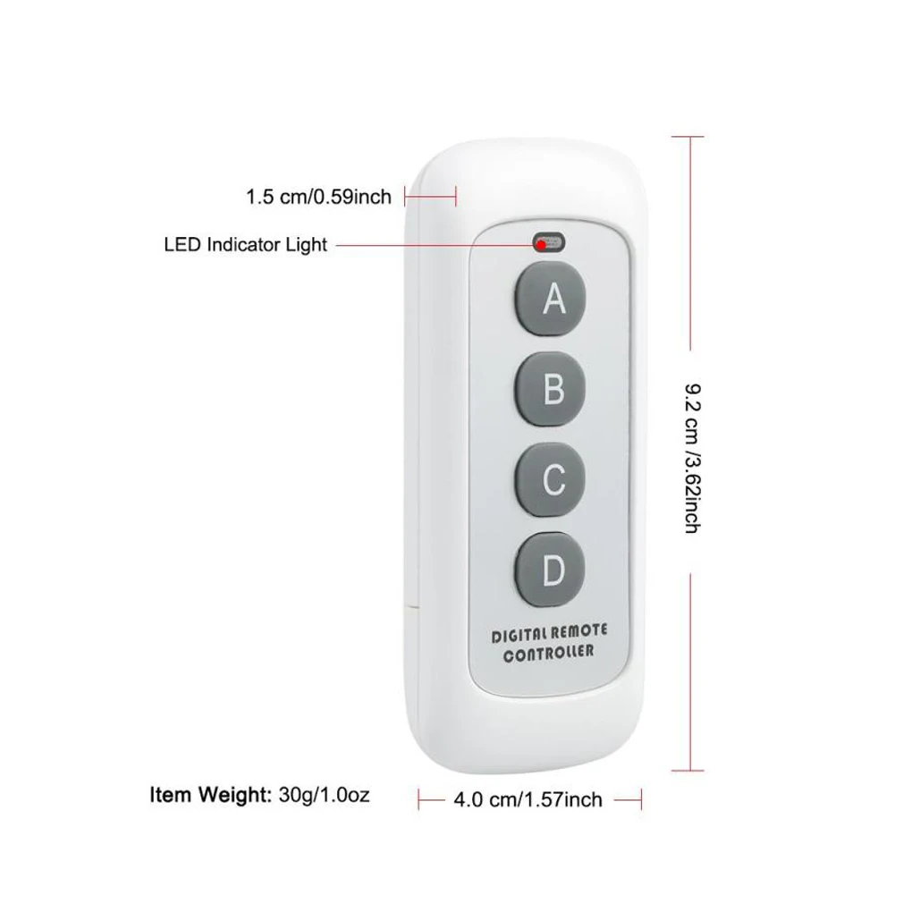 Mando A Distancia De 4 Canales Interruptor De Código Ev1527 Transmisor