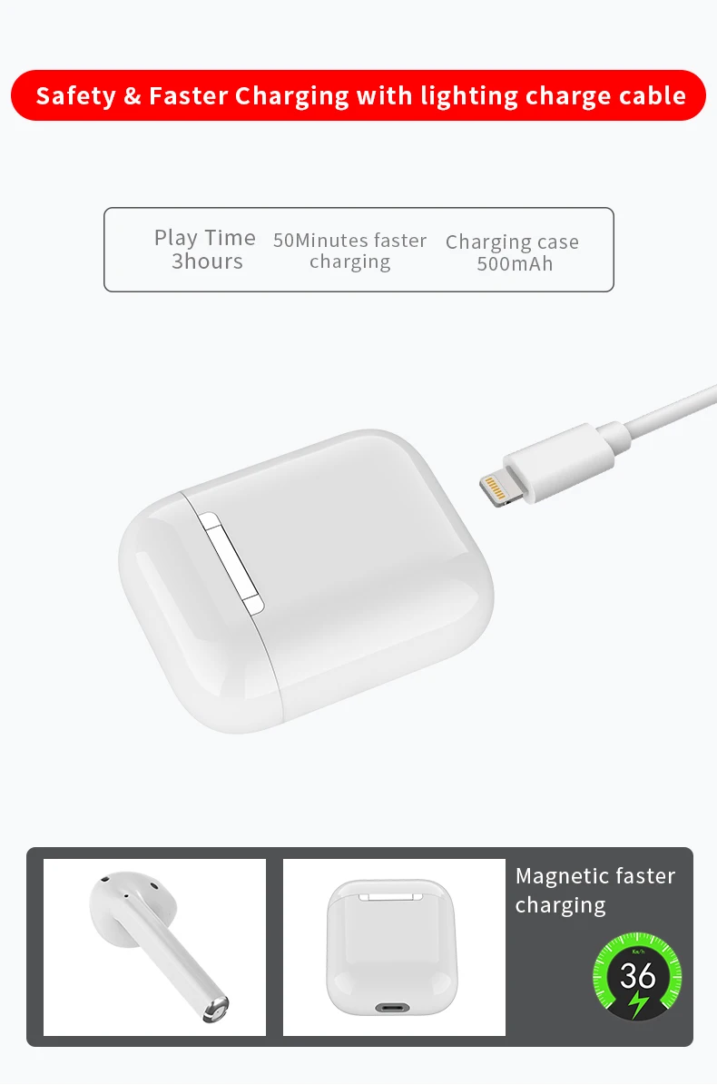 tws 5.0 bual call mini airbud ear pods sport stereo hifi bass waterproof noise canceling i10 tws cuffie bluetooths wireless - ANKUX.COM