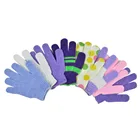 Nylon bath shower spa body exfoliating cleaning gloves