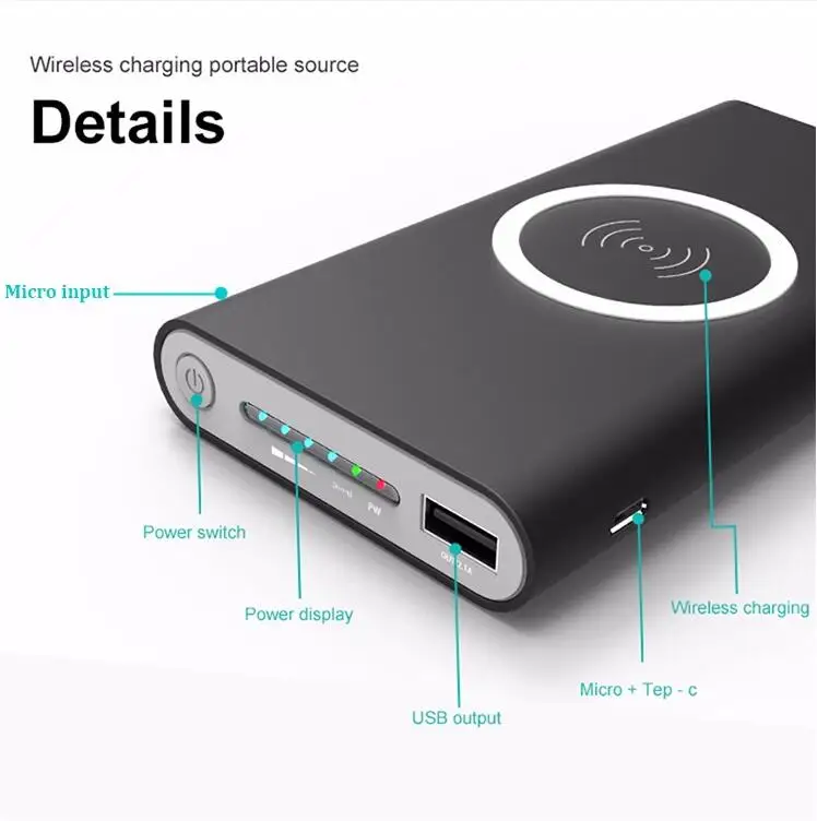 Wholesale Fast Dual Output 10000mah Wireless Power Bank Outdoor For Xiaomi And Iphone, Black;white;grey
Wholesale Fast Dual Output 10000mah Wireless Power Bank Outdoor For Xiaomi And Iphone, Black;white;grey