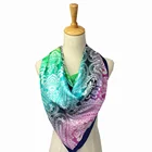 2019 new fashion colorful 100% pure silk twill satin scarf