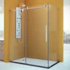 Frameless American markrt 10mm TH Clear Glass Brushed Nickel Finish 2 Way Sliding Bathroom Shower door
