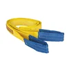 Price 2T 3T Polyester nylon fabric cargo belt heavy duty high load color code lifting sling webbing sling with flat eye