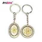 Two Sided Custom Spinning Pakistan Souvenir Metal Keychain