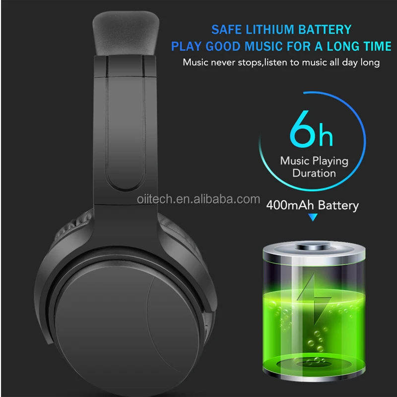 High-End Folding Super Bass Stereo ANC Noise Cancelling Blue tooth Wireless over Ear Headset headband earphone - ANKUX.COM