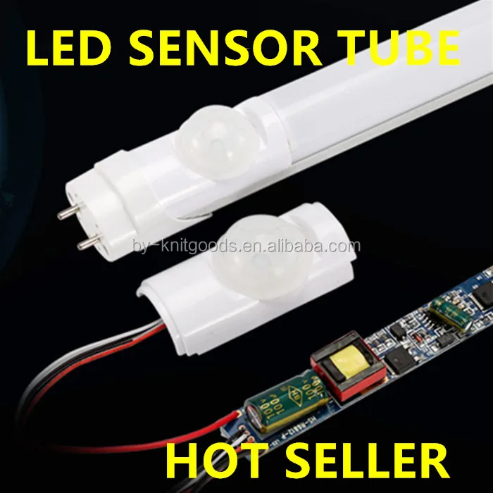 yiwu CORNER t8 led tube motion sensor 2835 PC+aluminum 600mm t8 9w led rad tube with sensor