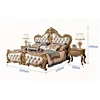 Classic bedroom furniture italian king size leather bedroom set