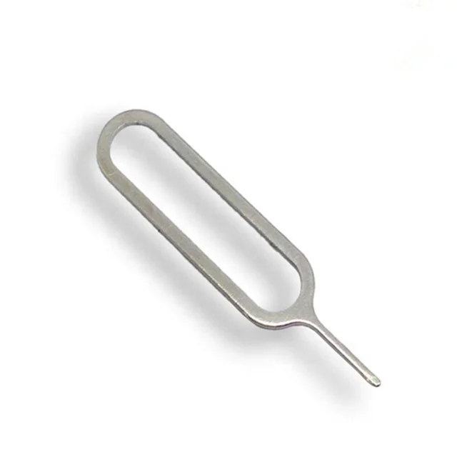Silver stainless iron sim card ejector pin for picking SIM out