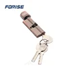 Euro standard brass keys mortise solid brass zinc aluminum door lock cylinder High Safety brass door Lock Cylinder with 3 keys