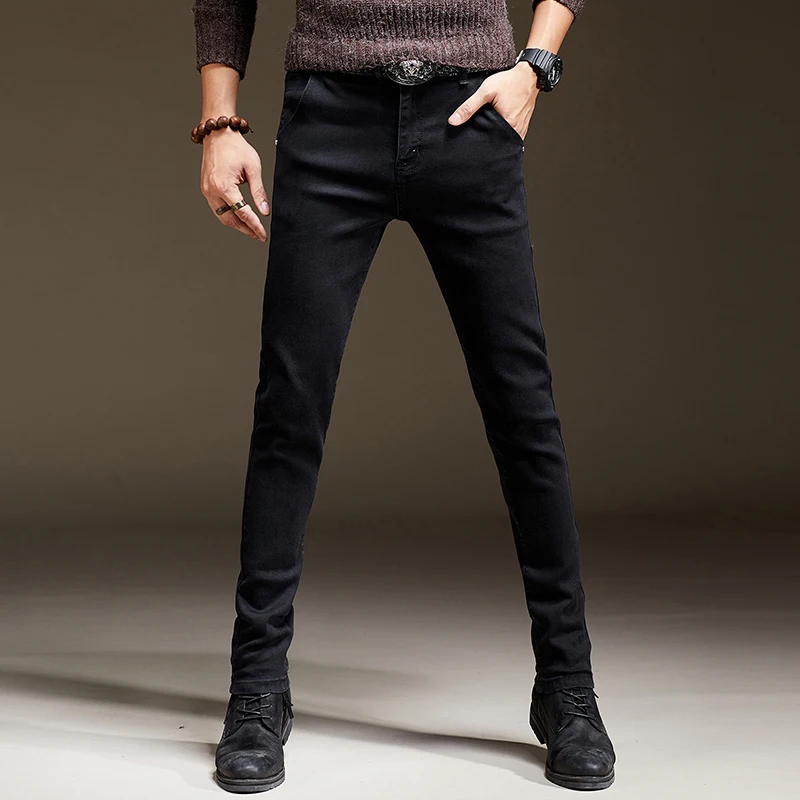 2018 men jeans stretch version of the South Korean version of the trend black casual long trousers men thick style.
2018 men jeans stretch version of the South Korean version of the trend black casual long trousers men thick style.