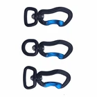 Small Carabiner Aluminum Screw Locking Spring Clip D Shaped Hook with Eye
