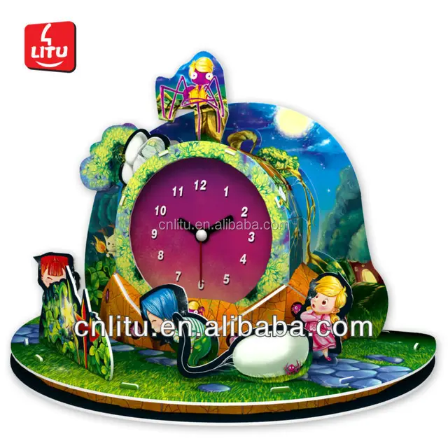 7141/3d puzzle clock / educational toys /cartoon game/ halloween