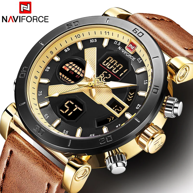 Relogio Masculino NAVIFORCE Luxury Brand Men Analog Digital Leather Sports Watches Men's Army Military Man Digital Watch Quartz
Relogio Masculino NAVIFORCE Luxury Brand Men Analog Digital Leather Sports Watches Men's Army Military Man Digital Watch Quartz