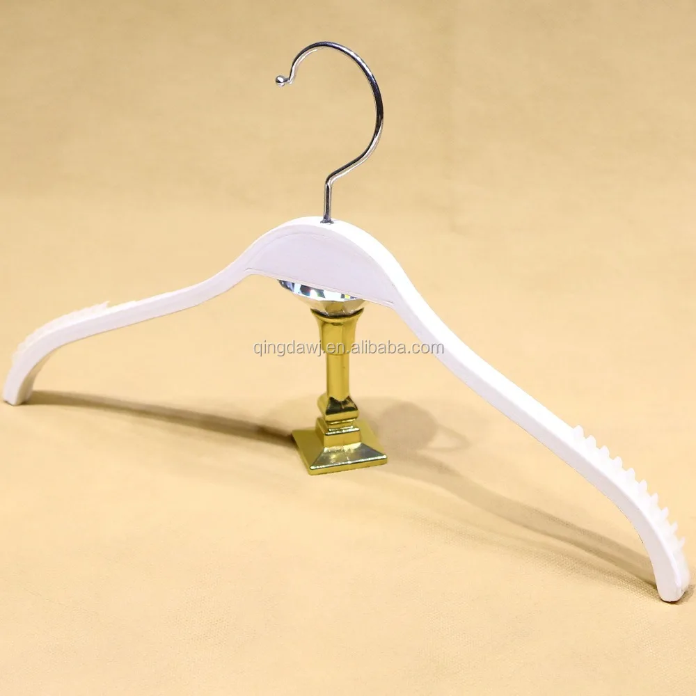 Wooden clothing hanger with non-slip film