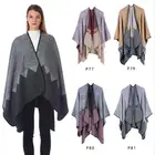 New Arrival Personalized Embroidery Women jaquard scarf shawl indoor cashmere poncho with fur