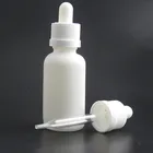 China tincture bottle 30 ml white round glass dropper bottle essential oil 30ml e liquid bottle with pipette