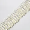 2019 beautiful pearl fringed lace trim for wedding dress