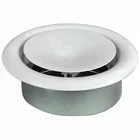 HVAC adjustable duct exhaust and supply metal air valve