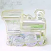 Iridescent plated Clear plastic Train shape box for candy