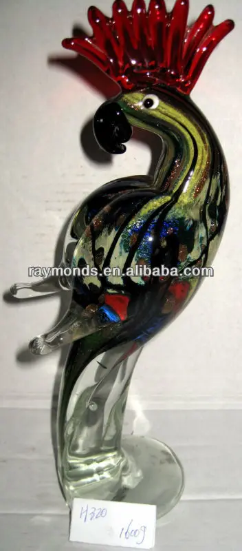 Murano glass parrot