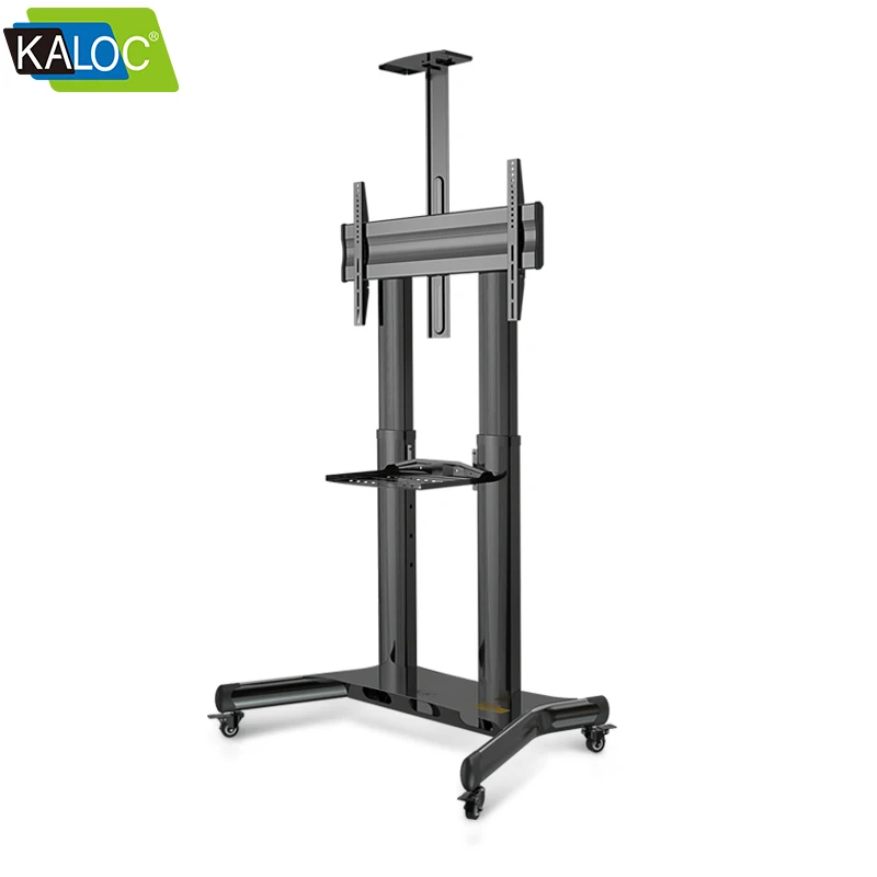 rotating tv stand cart vesa adjust 50 to 80 inch up to 56.8kg Lockable Wheels kaloc factory, Black
rotating tv stand cart vesa adjust 50 to 80 inch up to 56.8kg Lockable Wheels kaloc factory, Black