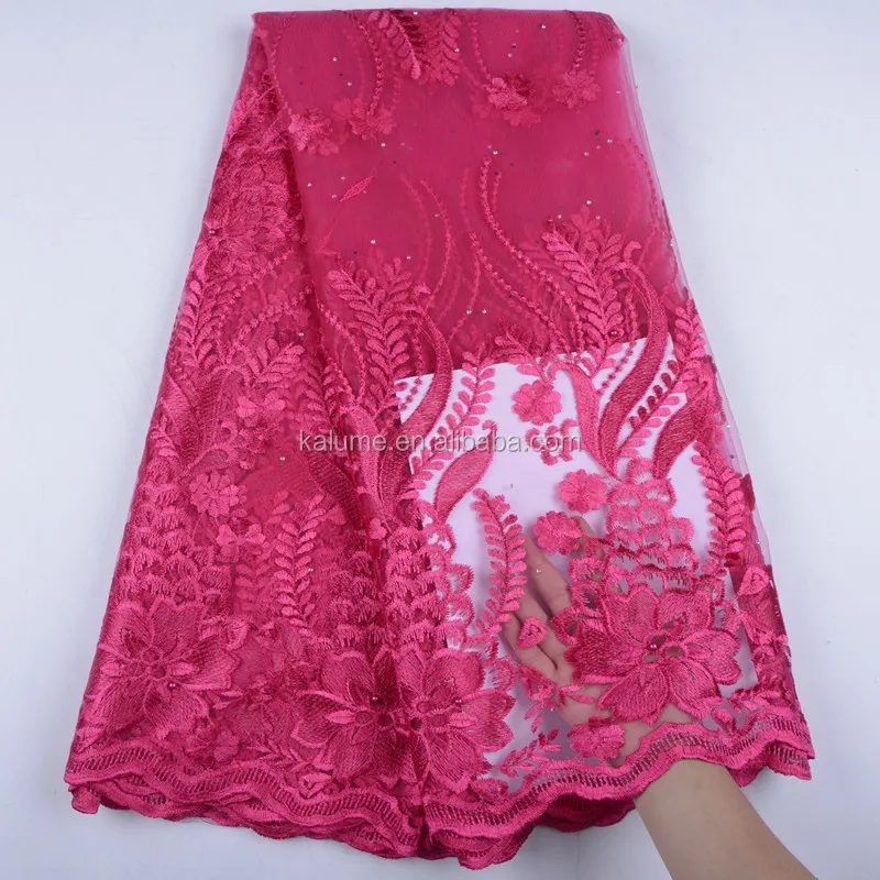 Wholesale Teal Color Hot Selling Lace Fabric Top Quality Nigerian