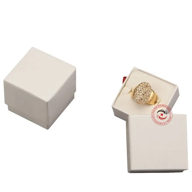 white square mini custom ring cardboard boxes paper gift box