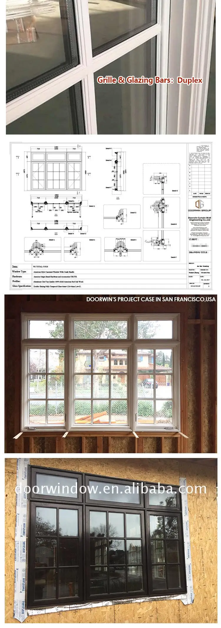 OEM Factory wood vs pvc window frames replacement windows or aluminium