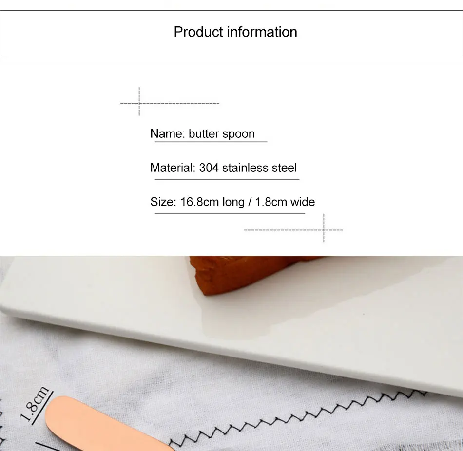 304 Stainless Steel Butter Knife Cheese Dessert Jam Spreaders Cream Gold Black Rose Gold Knifes Western Cutlery Breakfast Tool (2)
