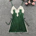 Wholesale Women Summer Satin Night Dress Sleepwear Girls Sexy One Piece Pajamas Dress Hot Night Dresses