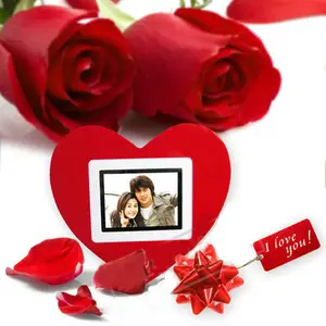 gift for valentines day heart shape digital photo frame keeping