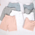 Children's short sleeve rib cotton pajama suit kids pyjamas pajamas