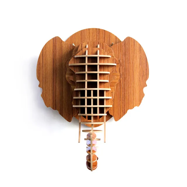 wood animal head for wall decoration