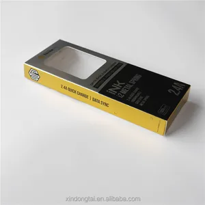 flat folding paper gift box with clear pvc window