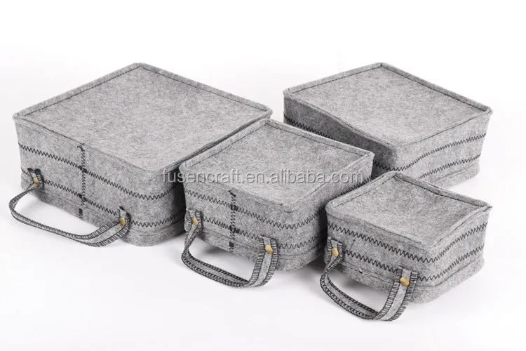 buy felt storage basket,non-woven fabric,sets of three baskets