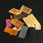 Personalized Logo Garment Leather Patch Custom Embossed Jeans Leather Patch Label for Clothing