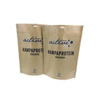 SGS Food Grade Stand Up Whey Protein Pouch Kraft Paper Packaging Bag