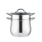 Hot sale 304 stainless steel stock pot with steamer basket