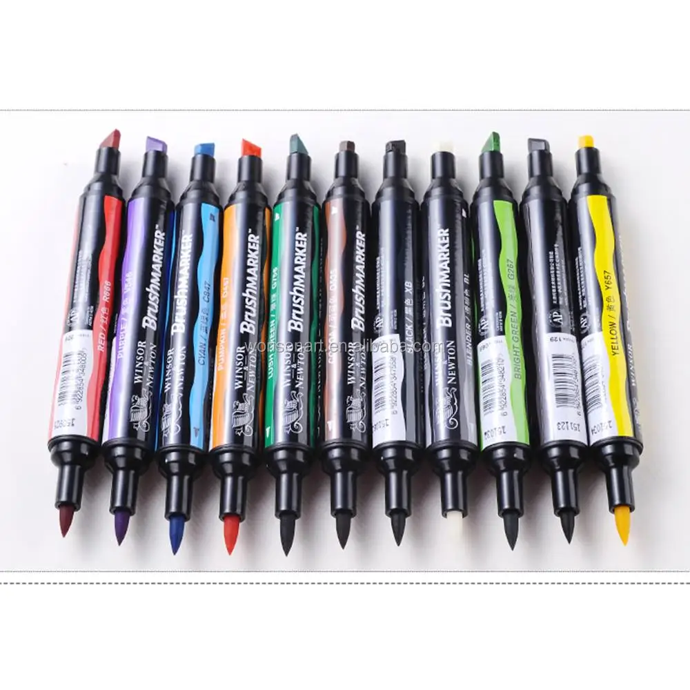 Winsor & Newton Brushmarker Set 6 Colors 12 Colors Soft Brush Tip