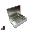package tin box for bread/cake/cookies square tin can with window or not