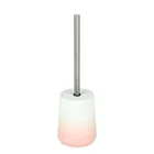 Deluxe freestanding toilet bowl brush cleaner with holder stainless steel