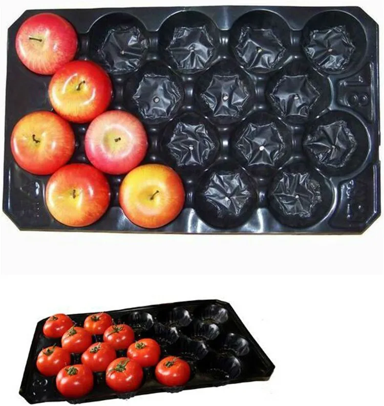 Plastic Fruit Insert Tray Stacked Packing Disposable Divided Blister