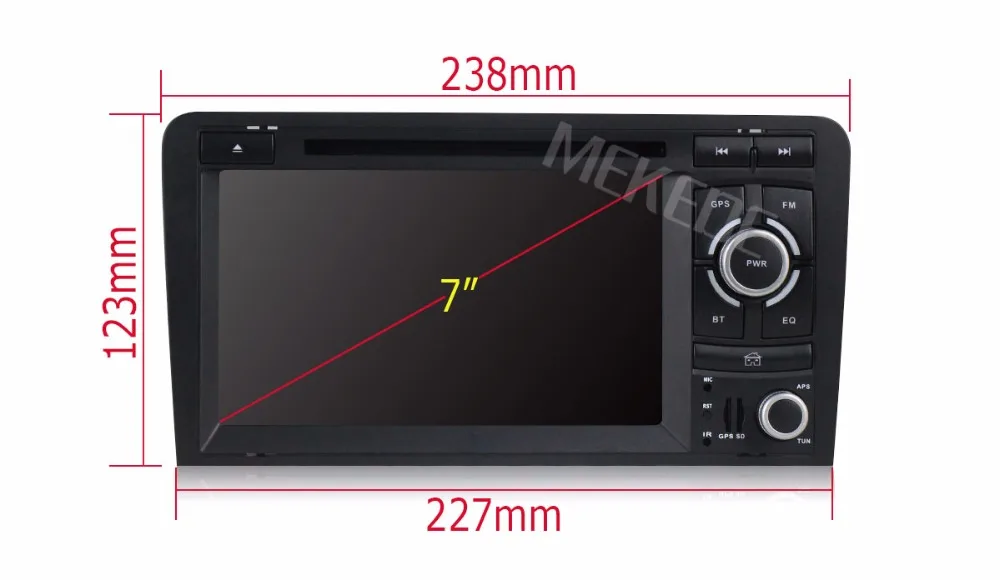 Excellent Free shipping 2 DIN Car dvd player radio for AUDI A3 S3 RS3 2002-2012 with Car GPS navigation multimedia camera DVR 1080P MIC A3 8