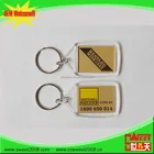 Customized OEM Promotional Plastic Acrylic blank keychain/picture photo PS key chain/keyring