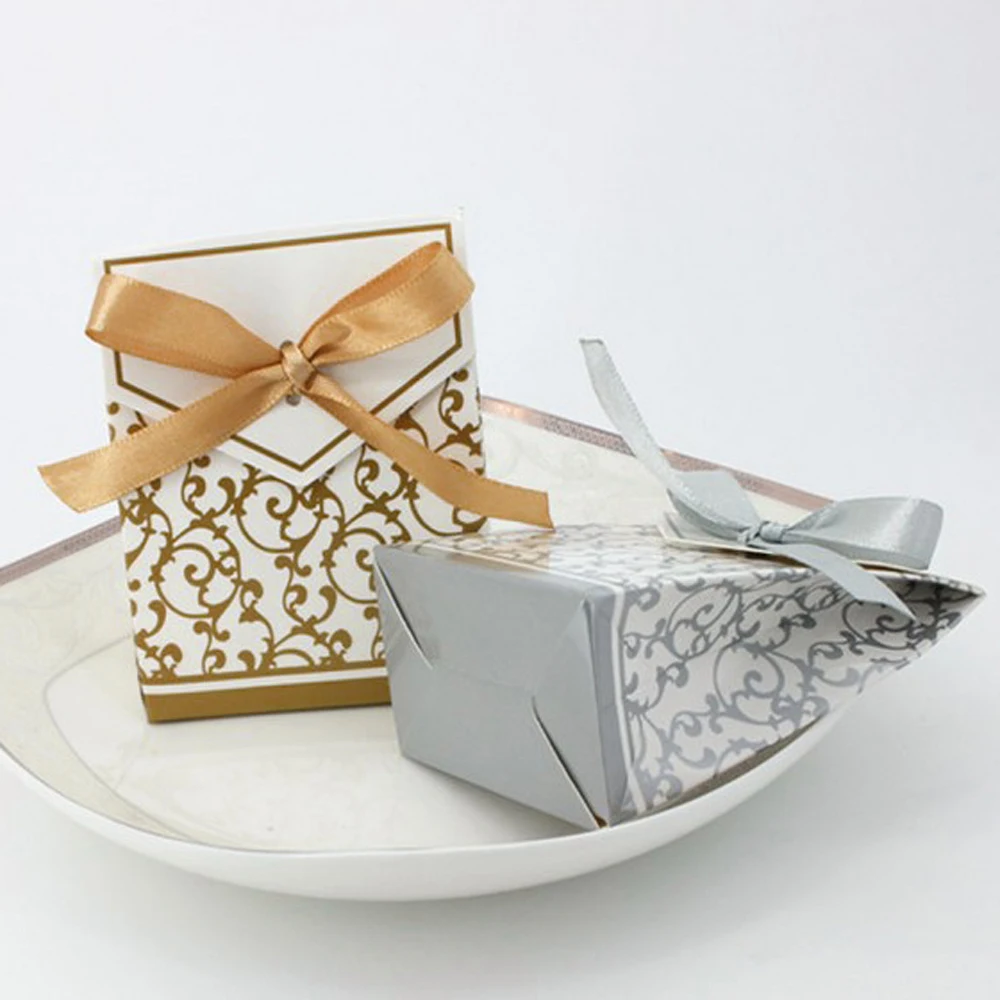 candy paper box with ribbon wedding favors gift candy bags sugar