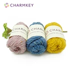 High quality polyester acrylic blended melange yarn for hand knitting