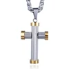 Fashion Stainless Steel Ball Chain Engraved Cross Necklace Pendant For Boys