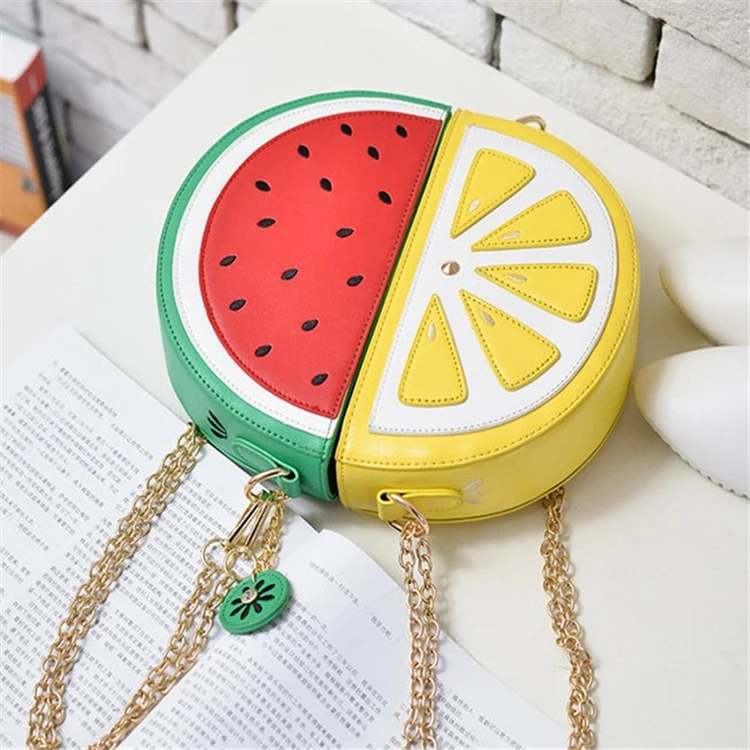 Watermelon Bag Cartoon Fruit Bag Tide Watermelon HandBag Round Fashion Handbag Chain Shoulder Bag, 2 colors
Watermelon Bag Cartoon Fruit Bag Tide Watermelon HandBag Round Fashion Handbag Chain Shoulder Bag, 2 colors