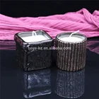 candle making supplies, soy wax scented candle in black jar