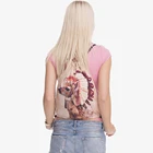 Ginzeal 2019 100% Polyester flannel waterproof gym sack foldable drawstring bag with logo printed